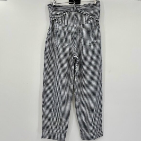Anthropologie Tie Waist Gingham TrousersCartonnier Size 2 - Picture 11 of 16